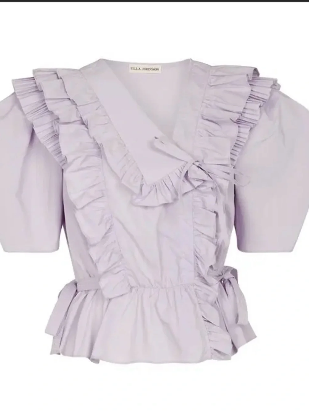 Ulla Johnson Lavender Ruffle Peplum Blouse